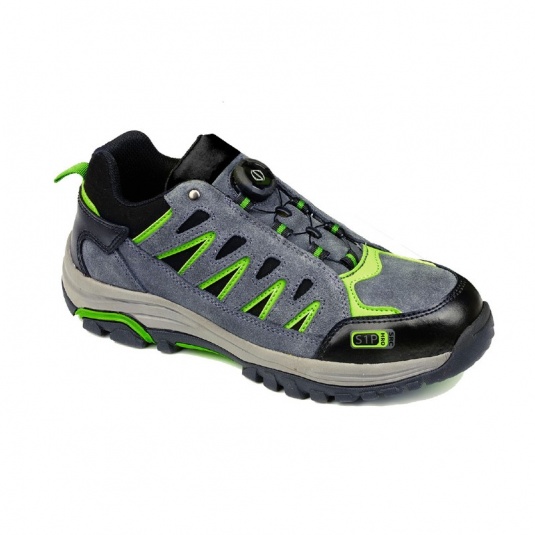 Portwest FT18 Steelite Wire Lace Safety Trainers S1P HRO (Grey/Green)